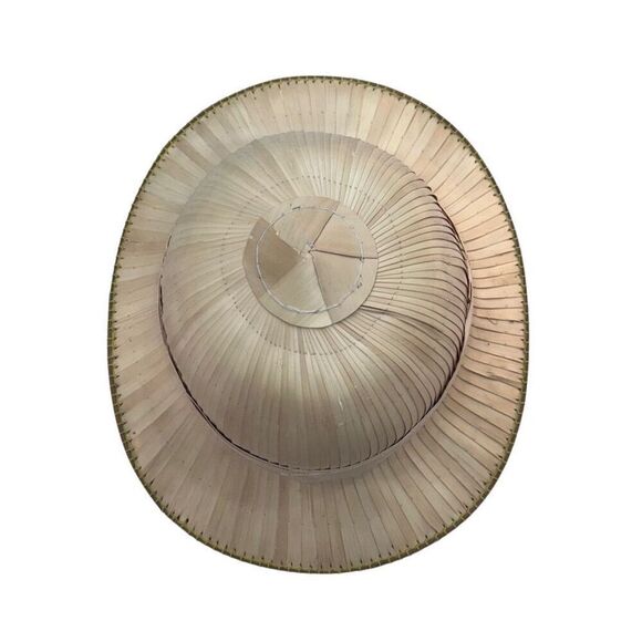 Vintage Hand Woven Colonial Explorer Straw Sun Hat OS Tan Traditional Gardening - Picture 8 of 9